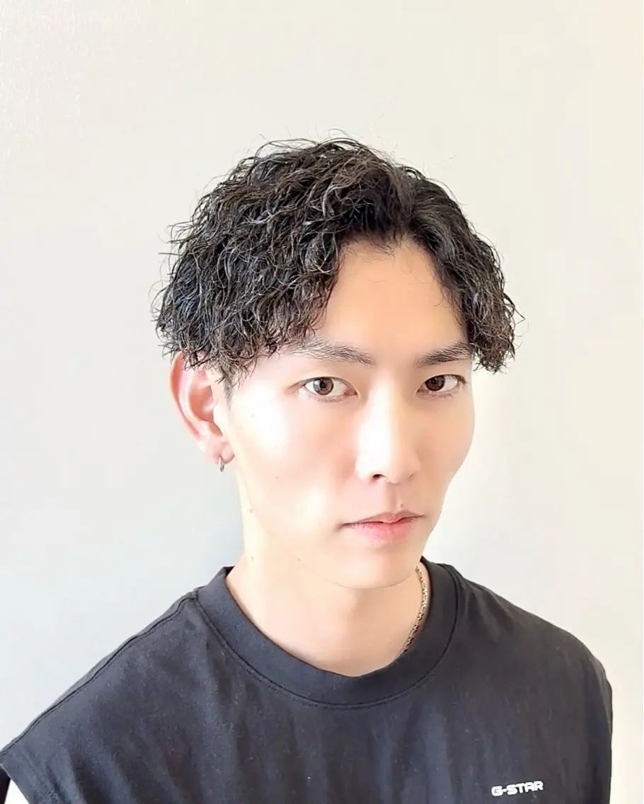 パーマ メンズ アップバング マッシュ メンズパーマ カット パーマ ヘッドスパ ☆★メンズ特化★☆ 川地由麿のヘアスタイル