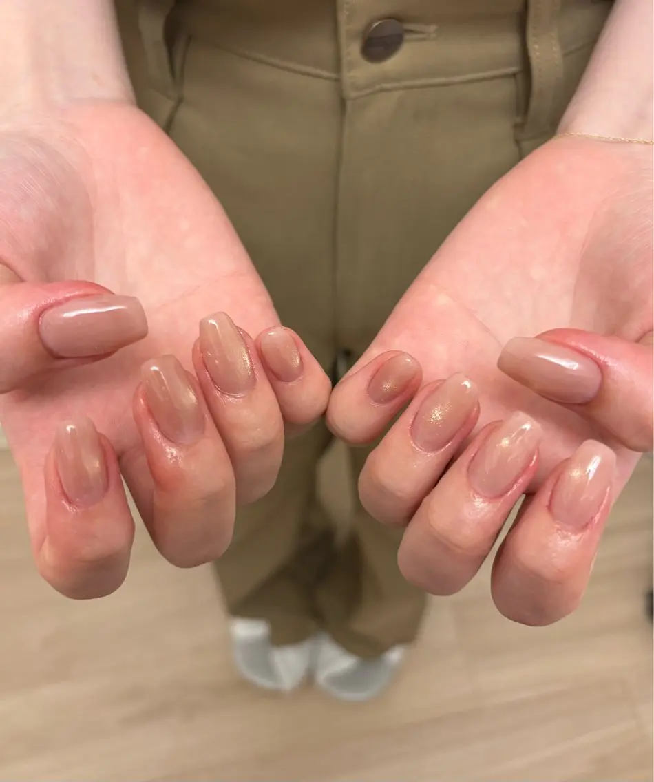 【Jrネイリスト】オフありマグネット・フラッシュ ワンカラー💎の写真