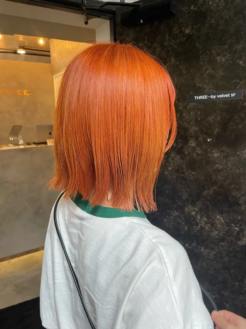 ショート カラー オレンジ ダブルカラー /まつ毛パーマ🎀のヘアスタイル
