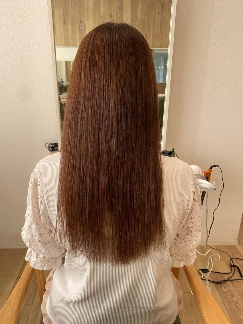 ロング カット 縮毛矯正 トリートメント 梶田 伸篤のヘアスタイル