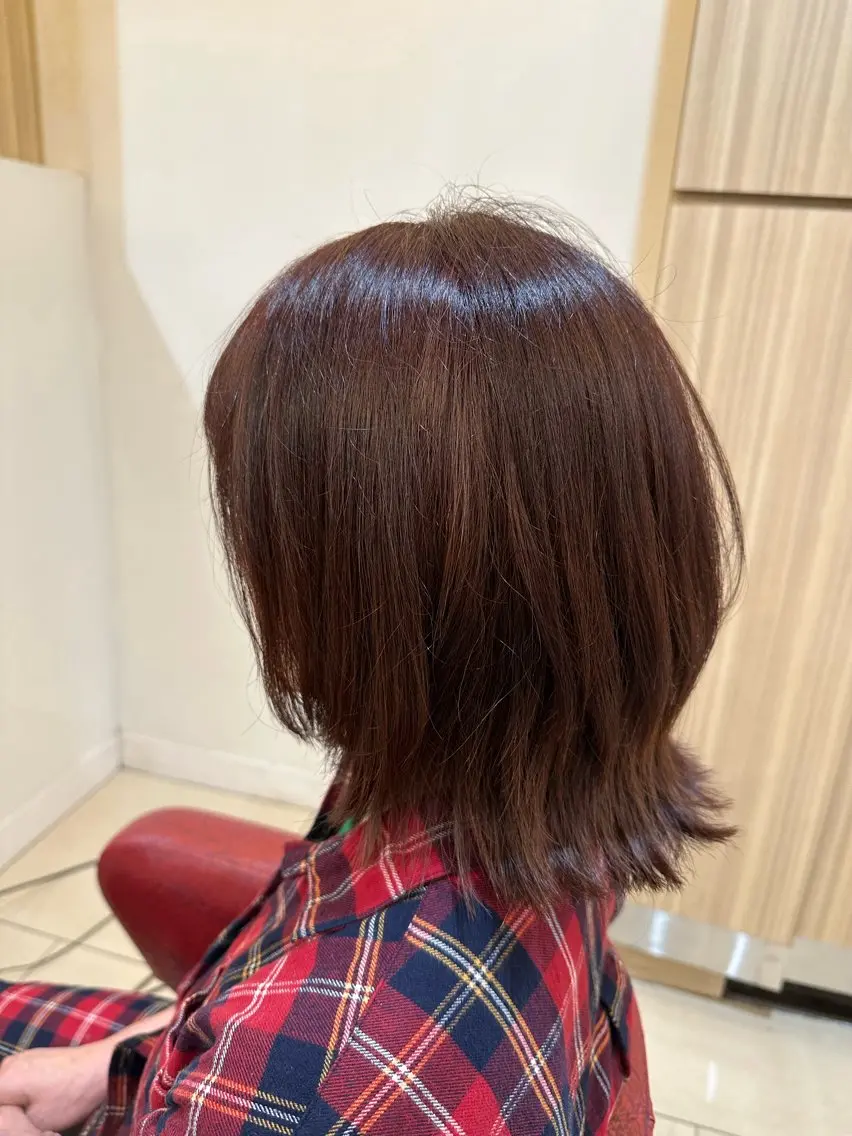 ミディアム カラー ナチュラルヘア 神田一瑳のヘアスタイル