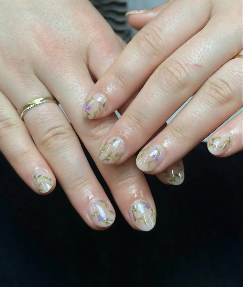 ネイル フラワーネイル ジェルネイル ショートネイル シンプルネイル Iconic Nailのネイルデザイン