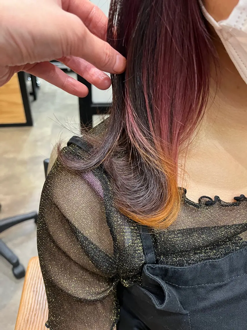 セミロング カラー 久木原 ゆりのヘアスタイル