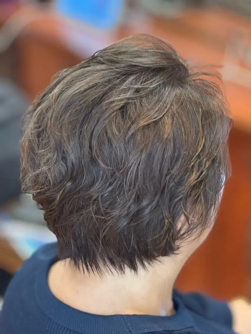 ショート ハイライト ヘアカラー 白髪リメイク JANのヘアスタイル