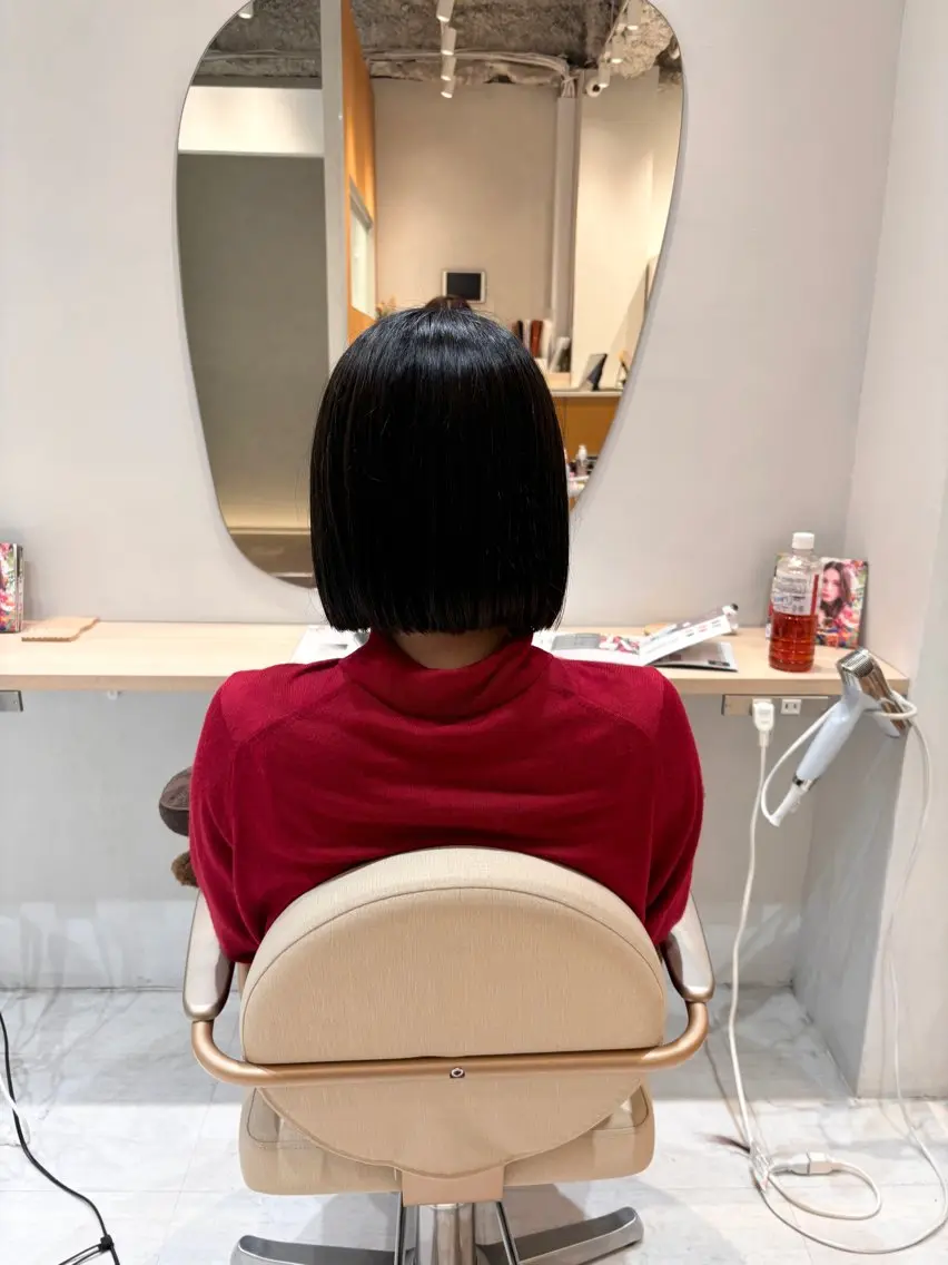 ショート 切りっぱなしボブ ボブ 小林 琉花のヘアスタイル
