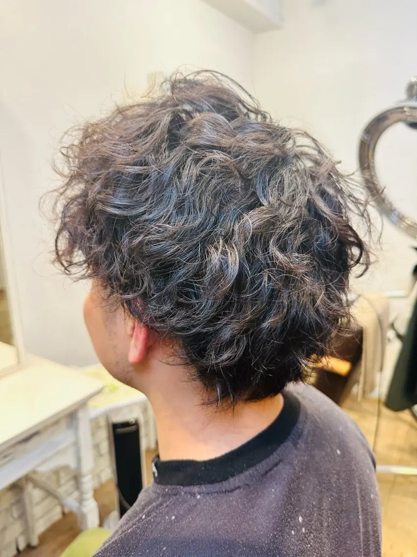 パーマ メンズ メンズパーマ BANDE 水崎 悟のヘアスタイル