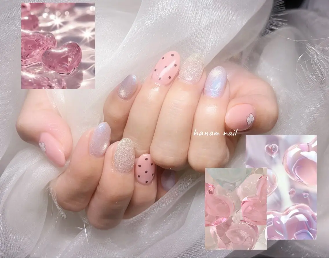 ネイル ハンドネイル hanam nail 🌿🩵ハナムネイルのネイルデザイン