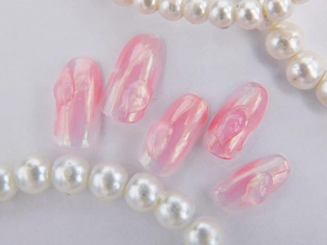 ネイル 桜ネイル 成人式 長さ出し フラッシュネイル フットネイル 💗🪽Tiary Nail🪽💗のネイルデザイン