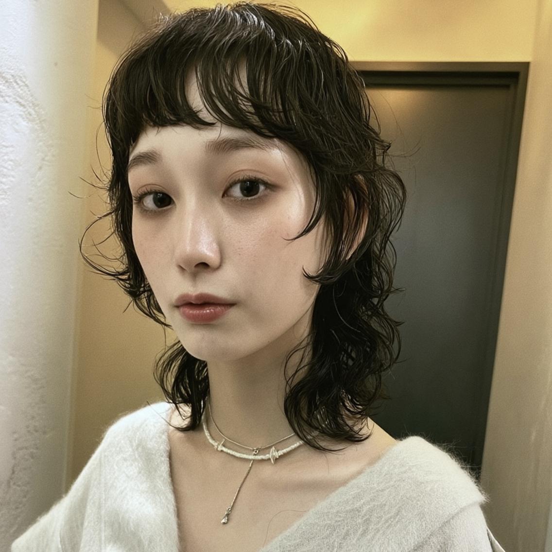 ミディアム パーマ パーマ デジタルパーマ/ボブ 表参道/さえのヘアスタイル