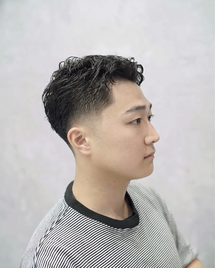 ショート パーマ メンズ カット パーマ GAKU /フェード /メンズ/難波のヘアスタイル