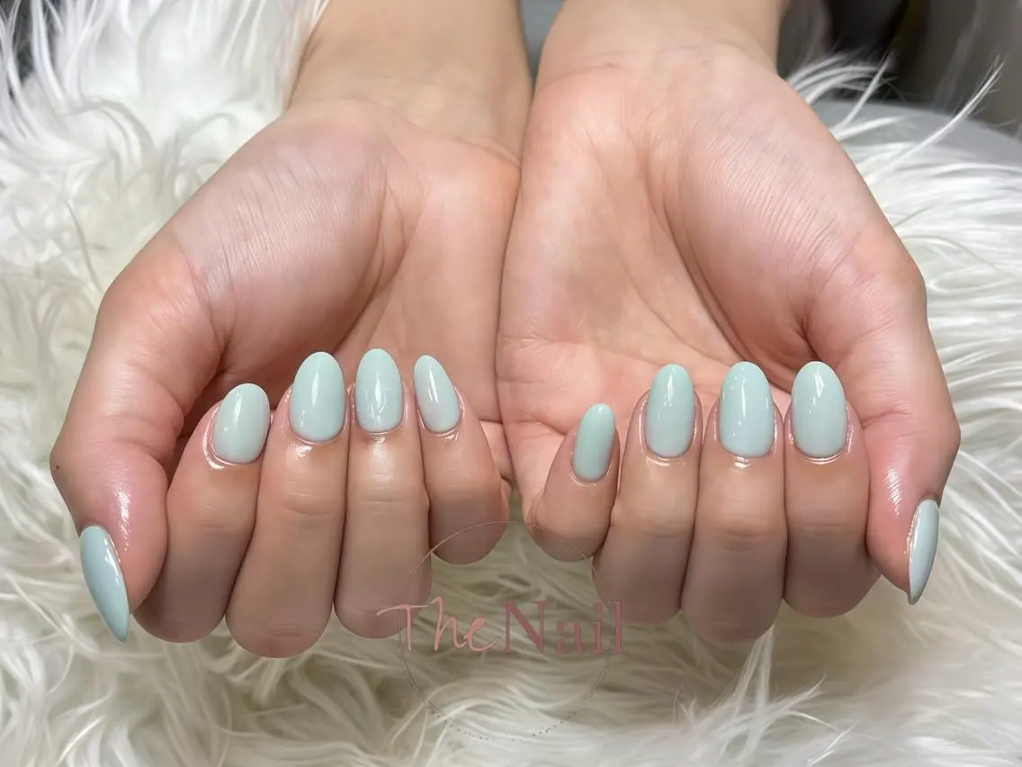 ネイル フレンチネイル ジェルネイル ガラスフレンチ 韓国ネイル マグネットネイル ハンドネイル ハンドケア The Nail 新大久保店のネイルデザイン