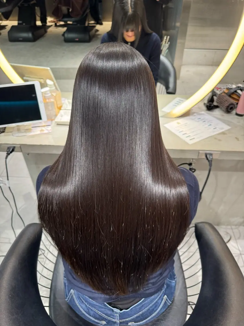 ロング 縮毛矯正 レイヤー/縮毛矯正 マスター✨️タケルのヘアスタイル