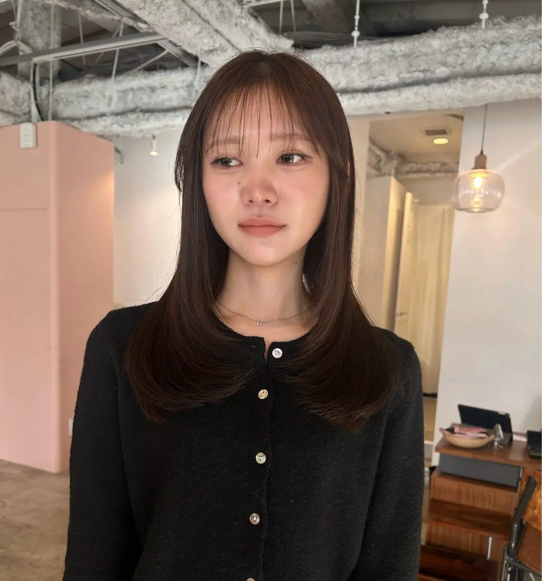 セミロング カラー ヘアアレンジ アッシュ カット ヘアカラー 🎀suzuna 透明感colorのヘアスタイル