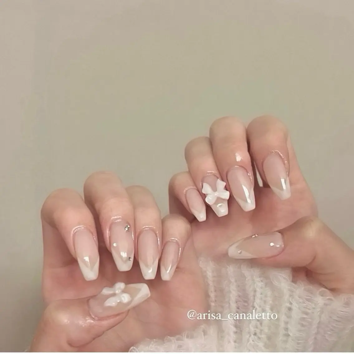 ネイル 長さ出し グラデーション キラキラネイル マグネットネイル ミラーネイル Lee Nails チップ長さだし専門店のネイルデザイン