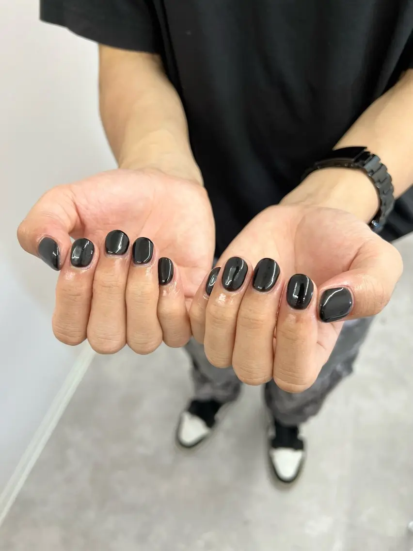 ネイル ジェルネイル マグネットネイル メンズネイル ニュアンスネイル ワンカラーネイル Bana_ Nailのネイルデザイン