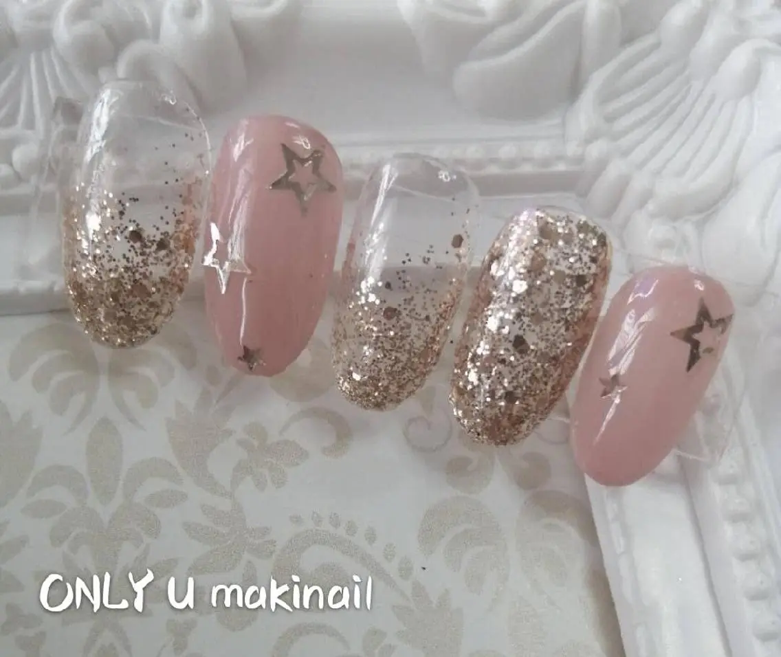 ネイル キラキラネイル ラメ(グリッター) ハンドネイル Makinail makiのネイルデザイン