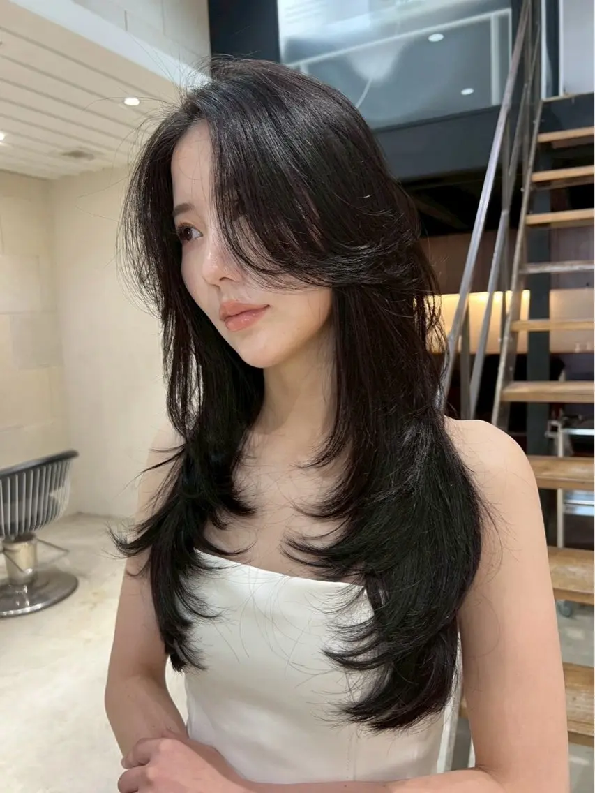 ロング ハイレイヤー レイヤーカット カット トリートメント 盛れるカットカラー DEAN豊橋店のヘアスタイル