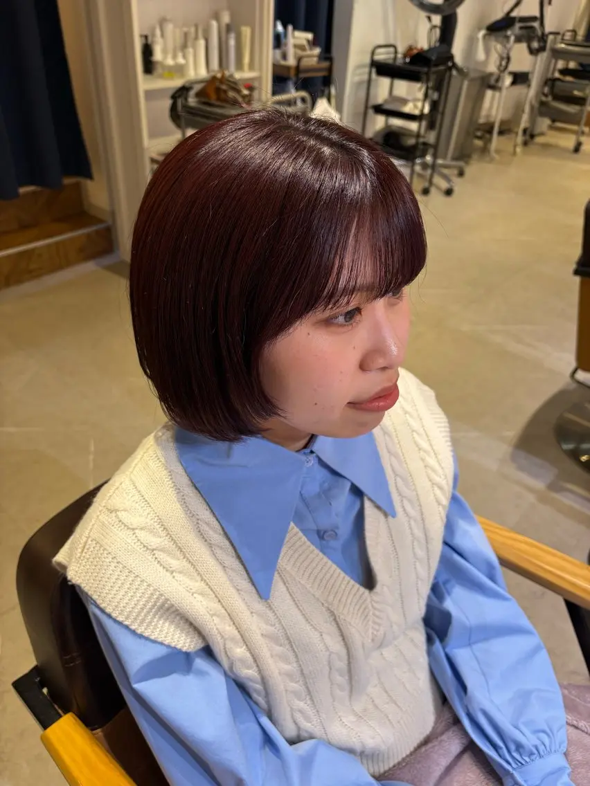 ショート カラー ボブ レイヤーカット SHICUNE /ミホのヘアスタイル
