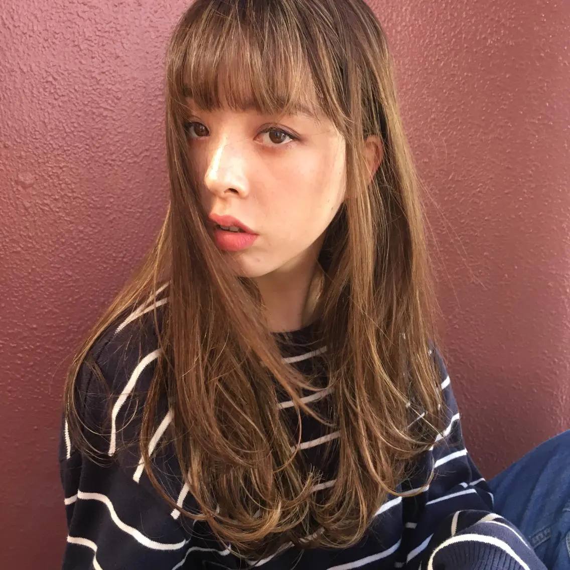 ロング カラー レイヤーカット BLend 渋谷のヘアスタイル