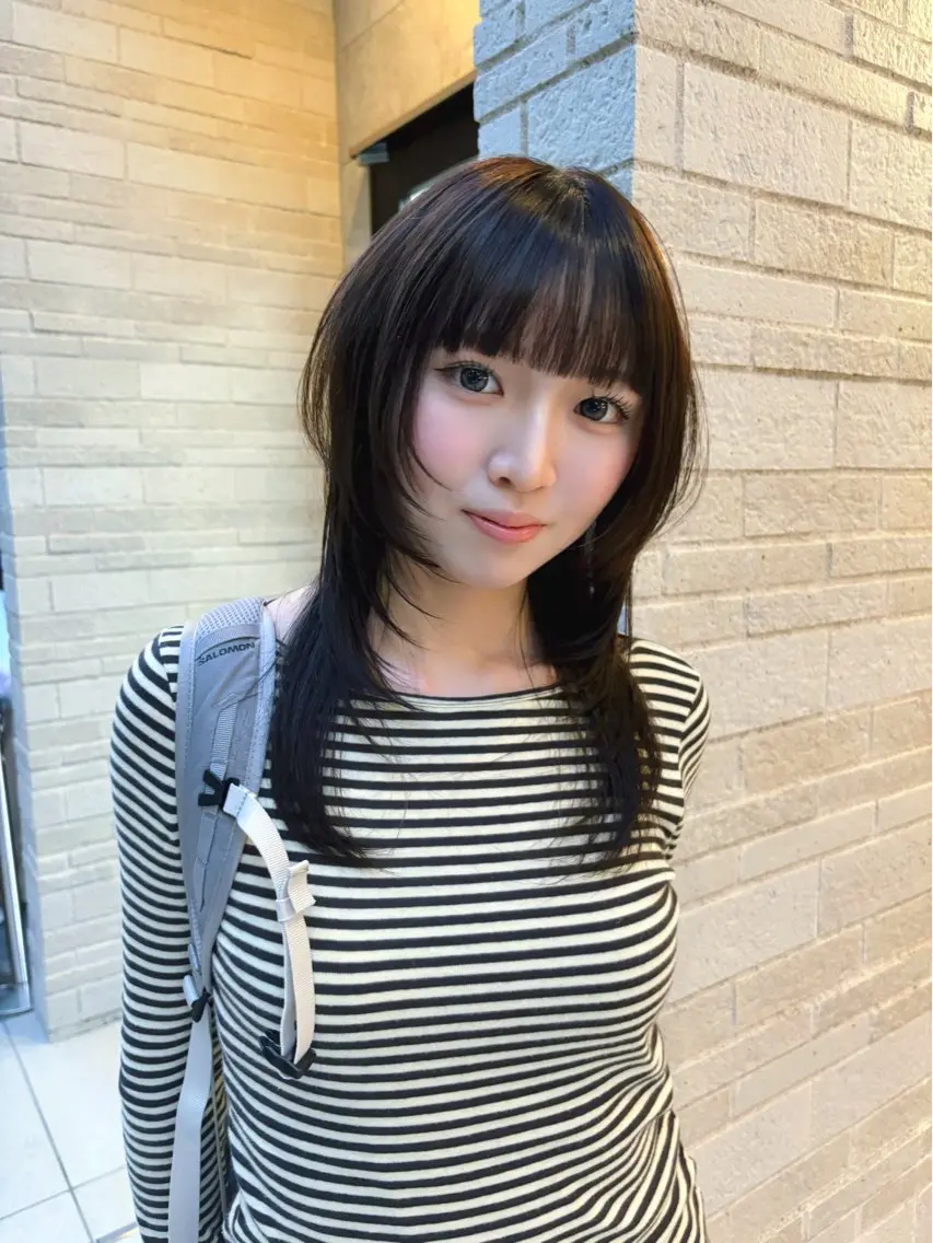 セミロング くびれヘア ハッシュカット レイヤーカット ウルフカット カット 大卒フリーランス 美容師☆ぬくいせいなのヘアスタイル