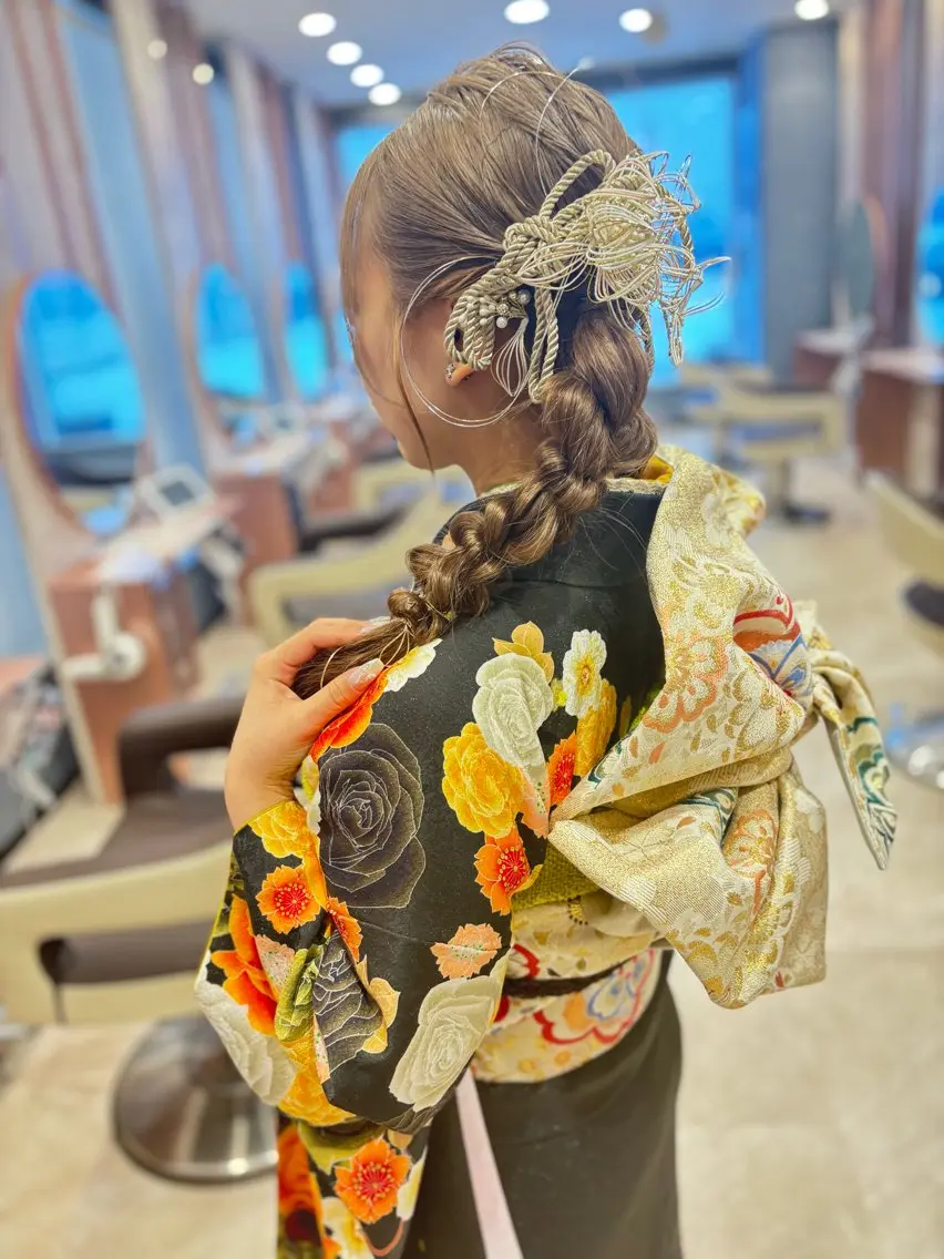 ロング ヘアアレンジ 着付け 佐々木 麻純のヘアスタイル