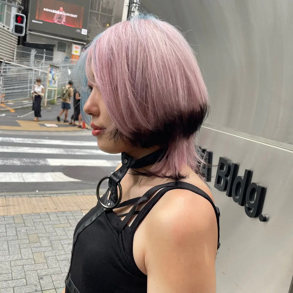 ミディアム カラー ホワイト&レイヤーカ ットエクステ長畠俊輔のヘアスタイル