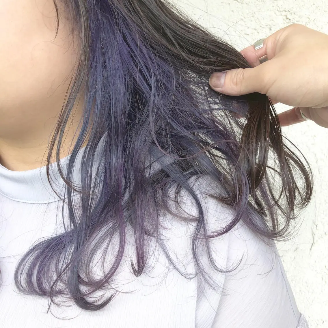 ミディアム カラー ブリーチ ブルーカラー ヘアカラー トリートメント ヘアセット 艶髪育成サロン 京橋　shinのヘアスタイル