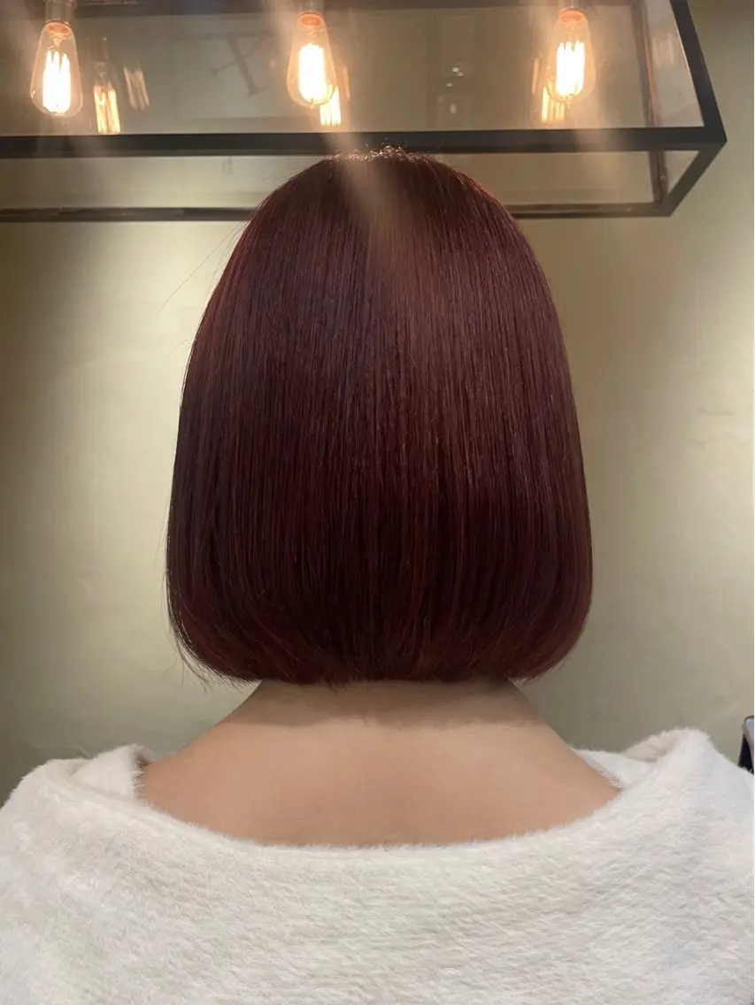 ミディアム カット ヘアカラー トリートメント 𝒚𝒖-𝒓𝒊 ⸝⋆艶color🌙のヘアスタイル