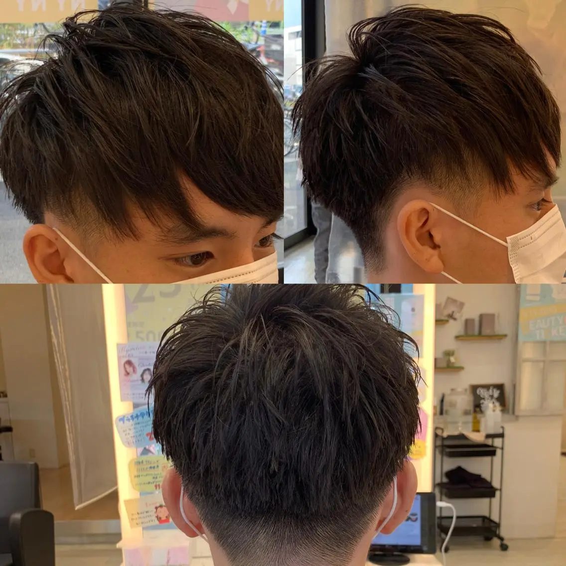 メンズ カット メンズパーマレイヤー 西山賢志のヘアスタイル