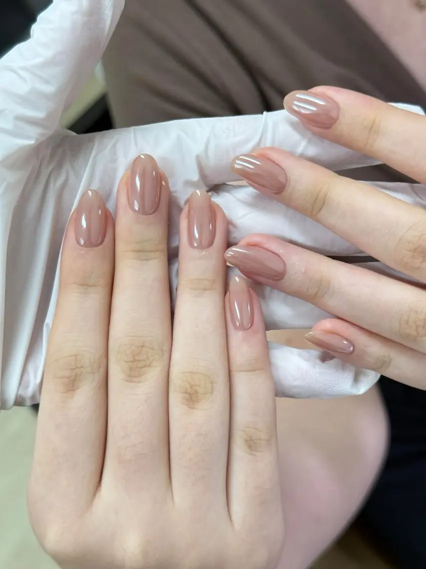 ネイル チークネイル ドット フレンチネイル グラデーション 韓国ネイル ハンドネイル Minette nailrinrinのネイルデザイン