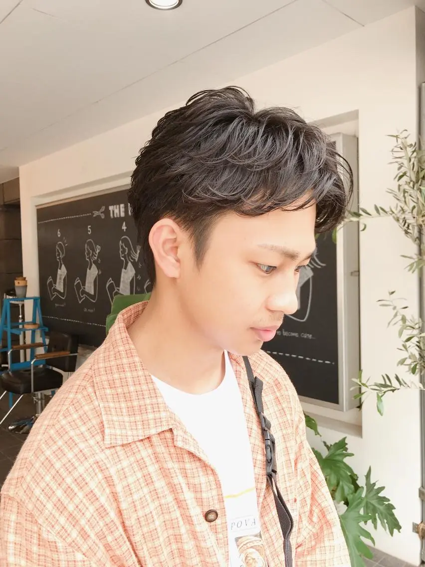 似合わせcut💇🏻♂️+センターパートパーマ🌿新規の方のみの写真