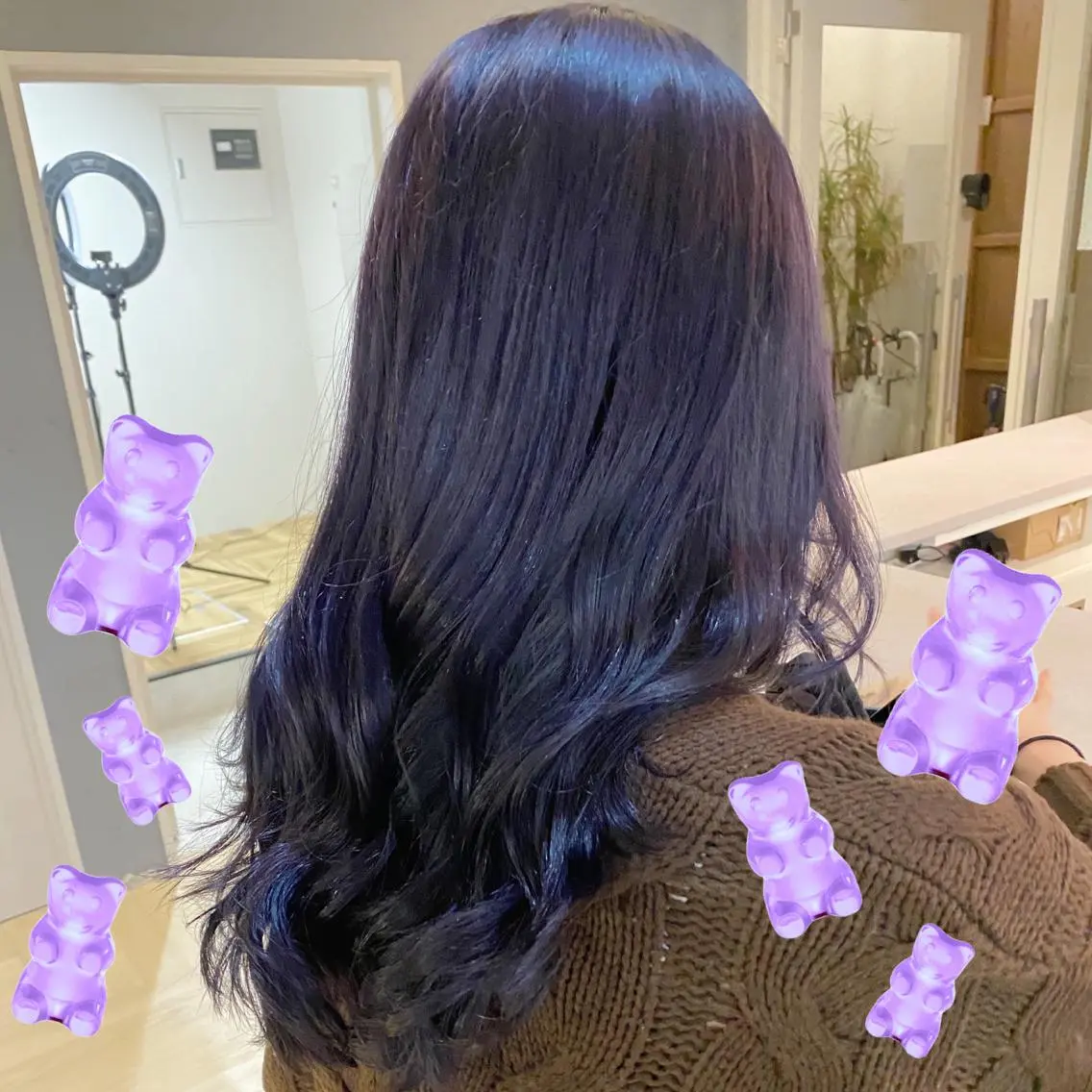セミロング カラー ラベンダーカラー 色落ちまで可愛い🧚 心斎橋hikaruのヘアスタイル