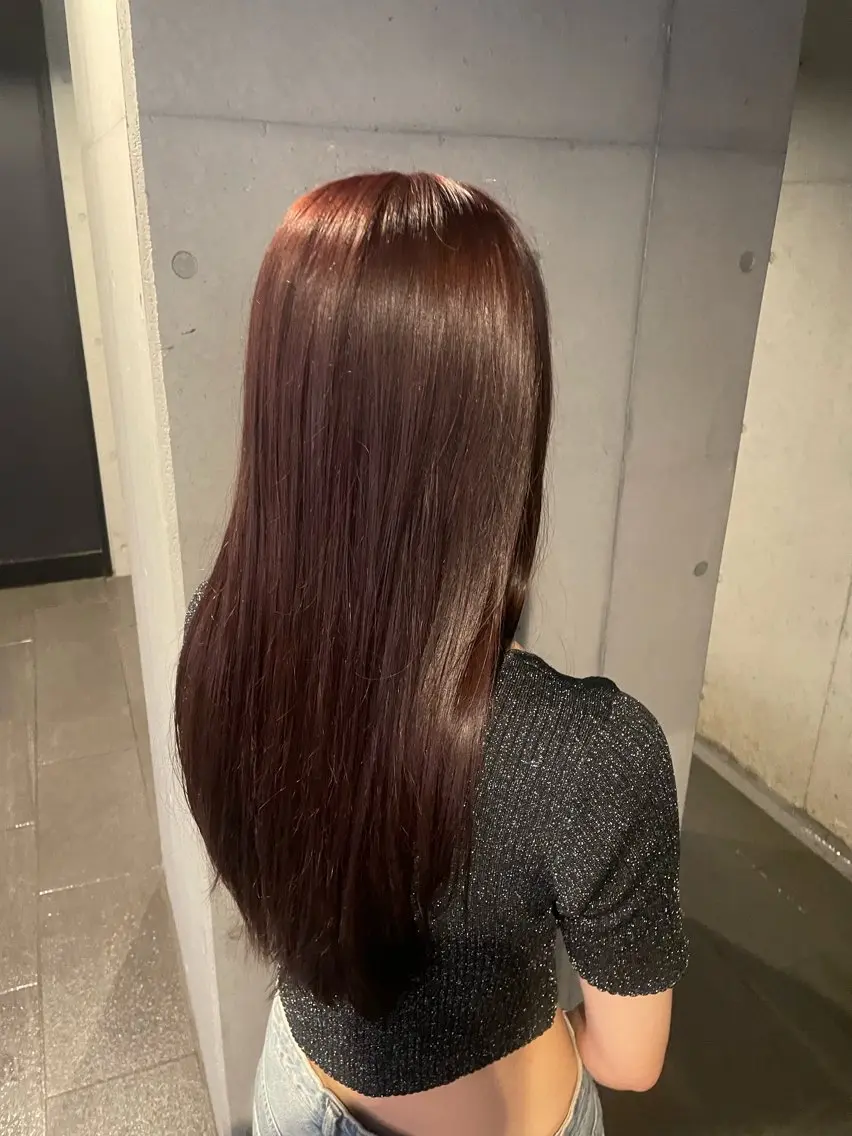 ロング カラー ピンクカラー .⋆𝜗𝜚カラー モデル募集/yuuのヘアスタイル