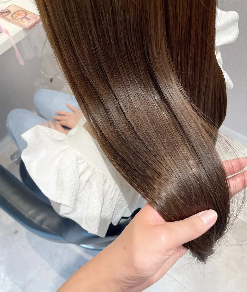 ロング カラー アクアカラー ベージュカラー トリートメント カット ヘアカラー トリートメント 女性リピ90%🍨 🩷佐藤みずきのヘアスタイル