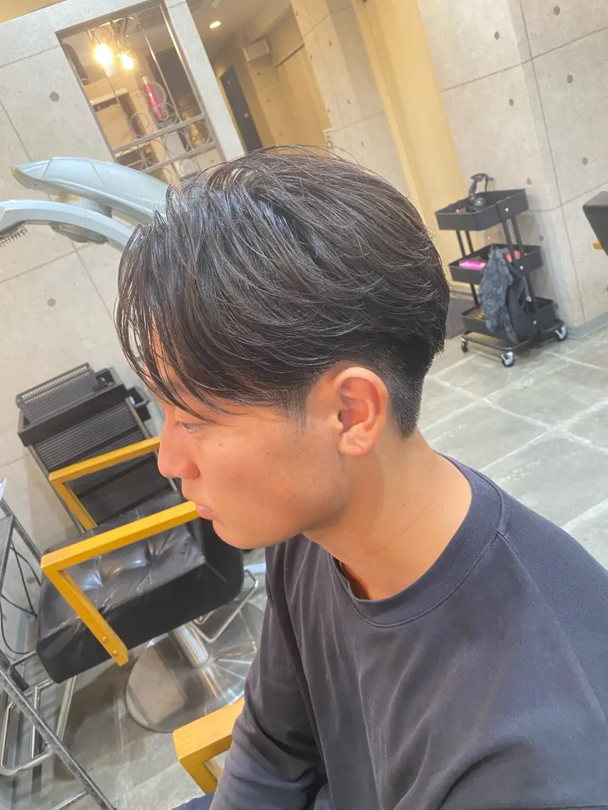 ショート かきあげバング ショートヘア 渋谷💎メンズカット 💎メンズ特化　武田のヘアスタイル