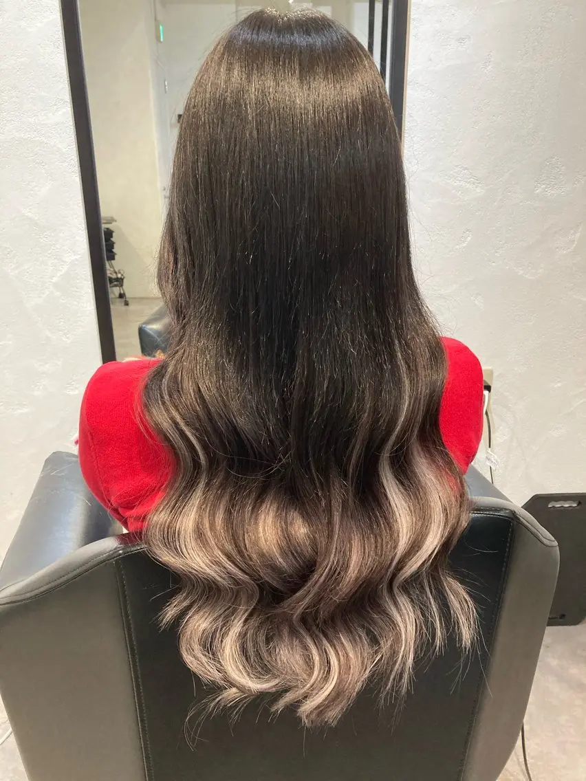 ロング カラー エクステ ✨最安値✨エクステ カラー🌼つきな🌼のヘアスタイル