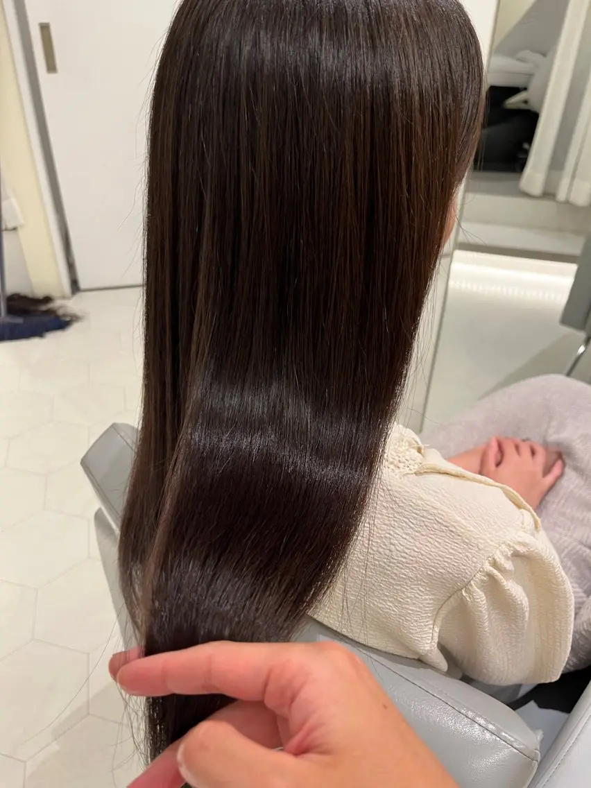 🔥メンズ必見❤️カット+ストレート✨ダメージレスで自然な仕上がり♪清潔感&艶髪へ🔥(シャンプーブロー込の写真