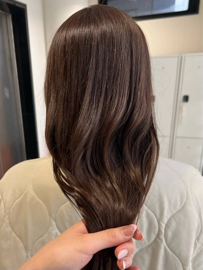 ロング カット ヘアカラー トリートメント 艶髪 透明感カラー 田中伶奈のヘアスタイル