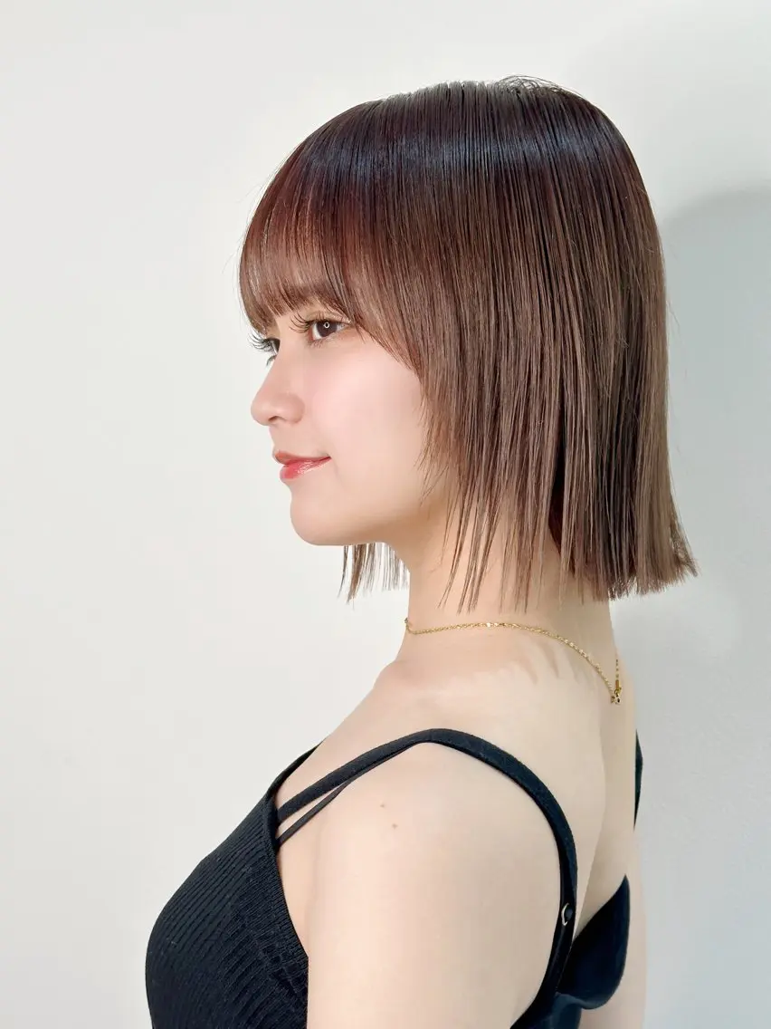 ショート カラー 切りっぱなしボブ ショートボブ ボブレイヤー ボブ 韓国風ヘア カット ヘアカラー トリートメント 韓国ヘア🇰🇷🎀 YURIAのヘアスタイル