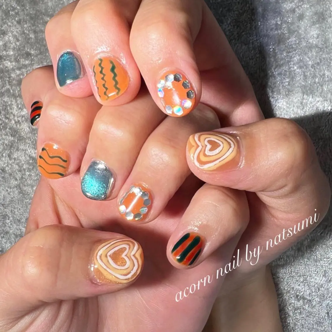 ネイル オレンジ 【池袋】nuts nail なつみのネイルデザイン