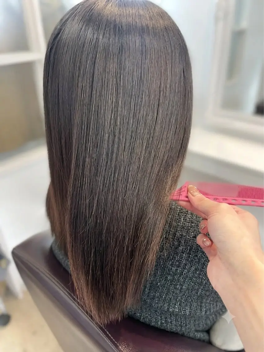 セミロング カラー 髪質改善💖うる艶髪 ayumiのヘアスタイル