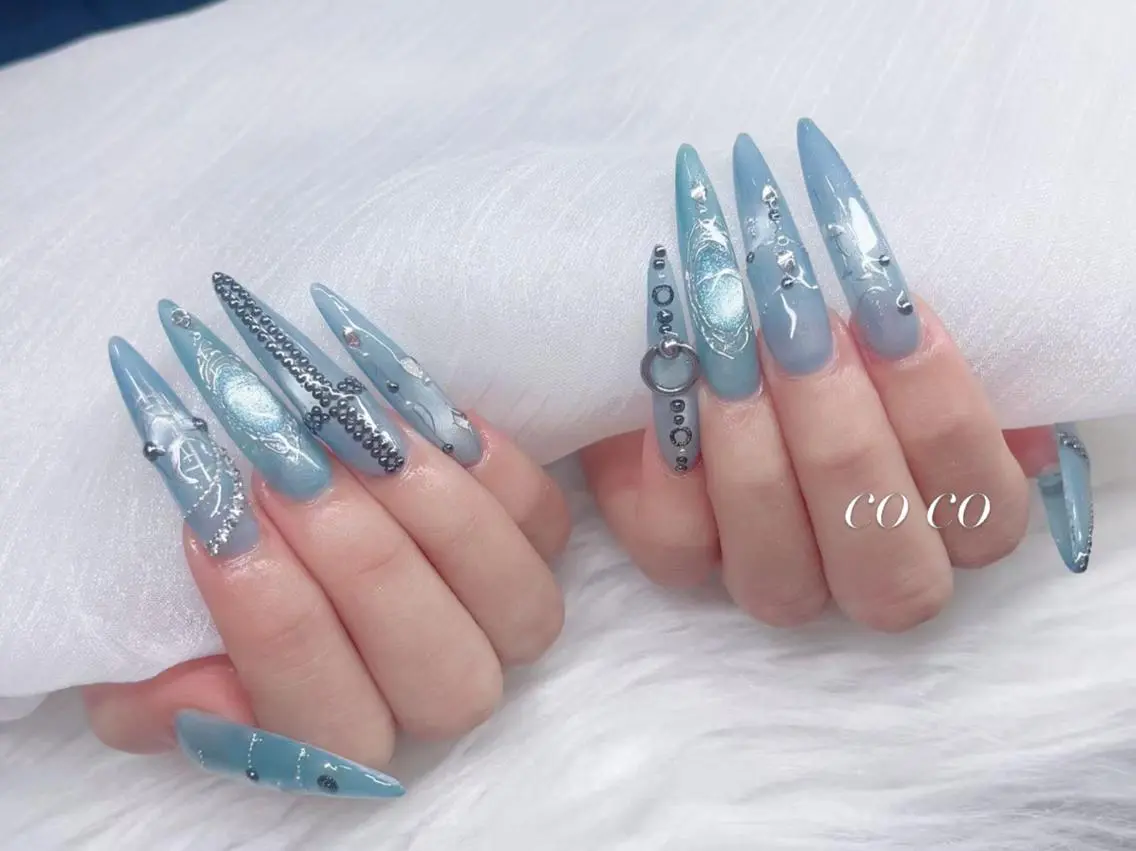 ロング 韓国風ヘア ロング 清水 美穂のネイルデザイン