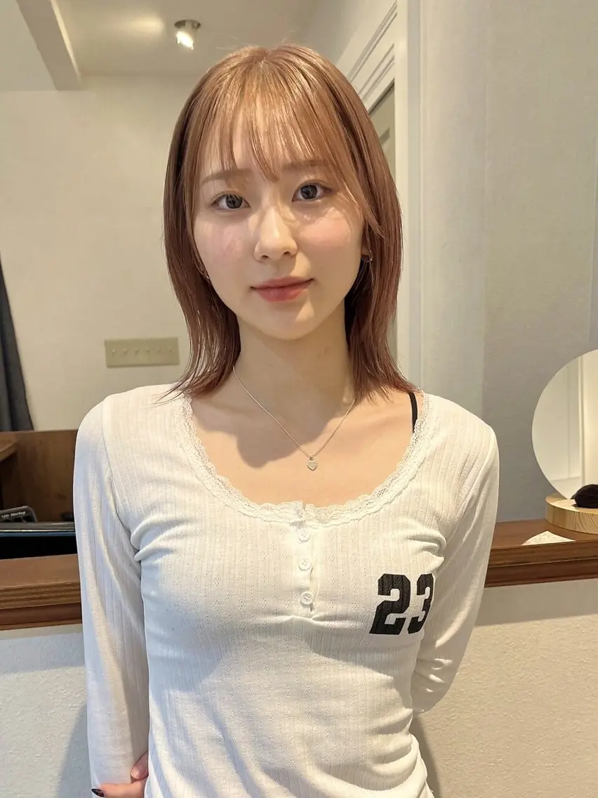 ミディアム カラー ヘアカラー トリートメント keshiki 大名のヘアスタイル
