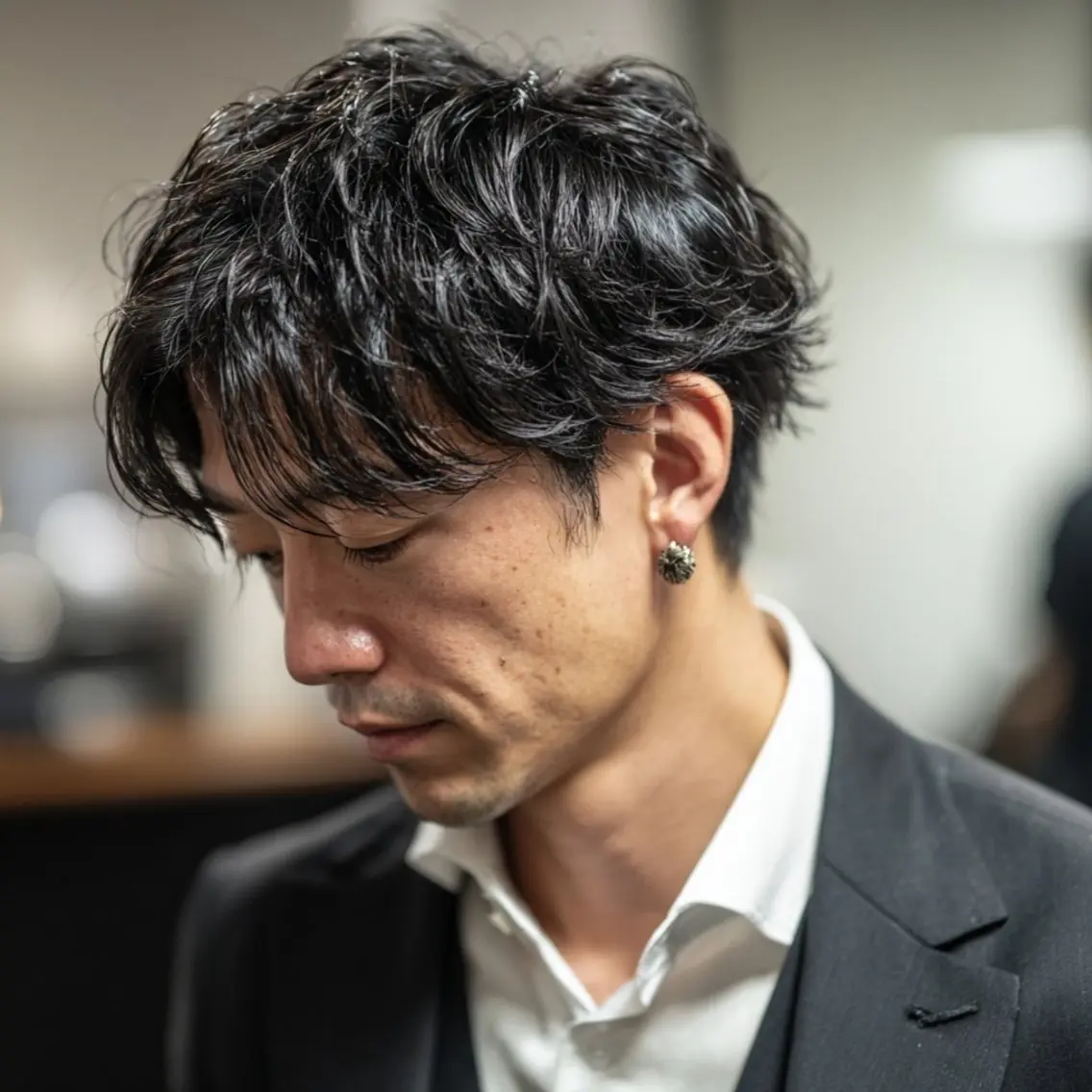 ショート パーマ メンズ 立川/メンズ専門小原 結樹のヘアスタイル
