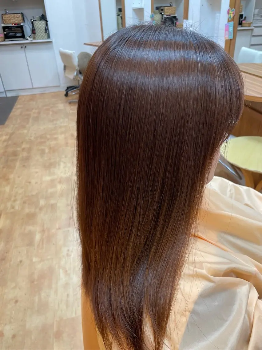 ロング 高畑駅×縮毛矯正 縮毛矯正×湯浅貴子のヘアスタイル