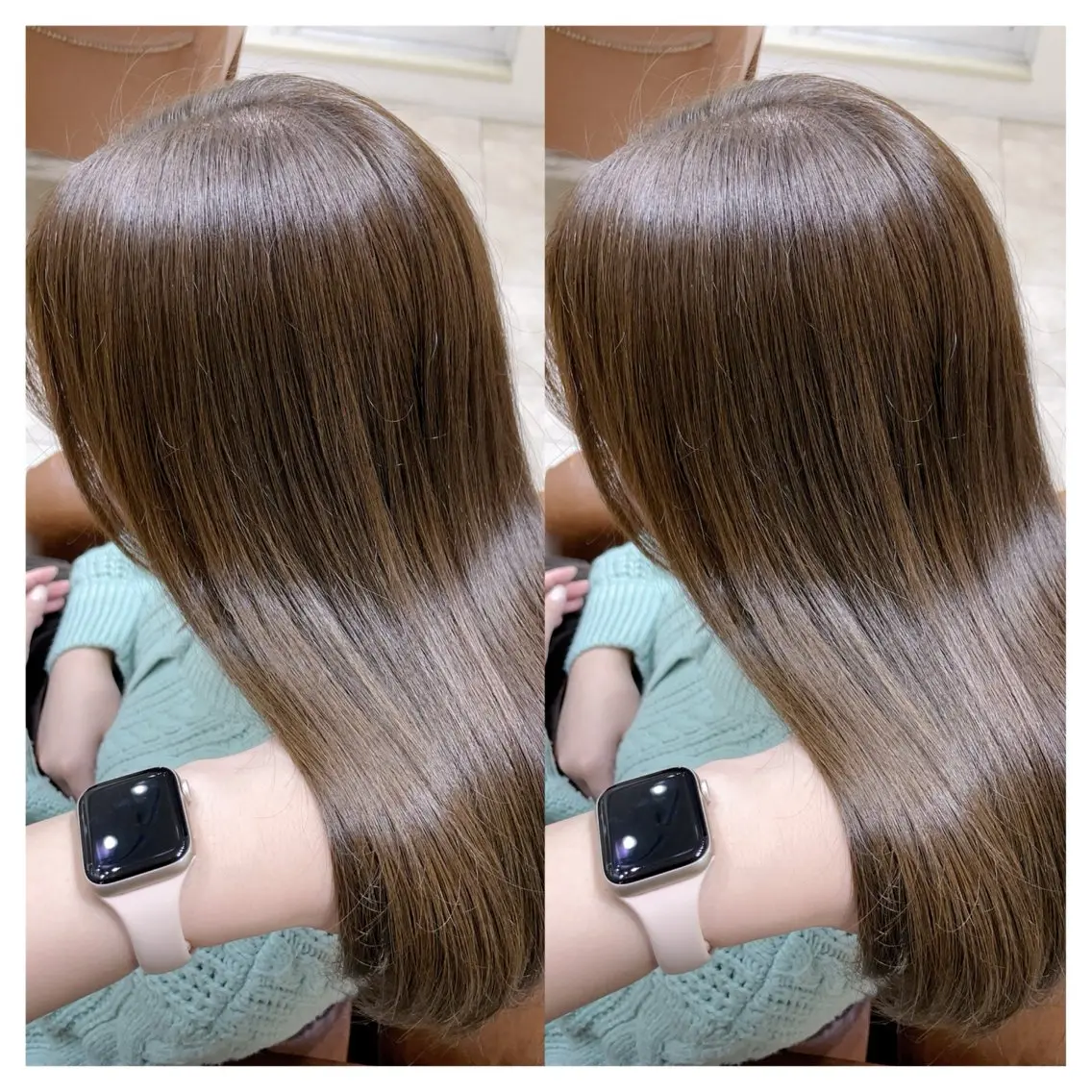 セミロング カラー カット ヘアカラー トリートメント 村山 茉衣のヘアスタイル