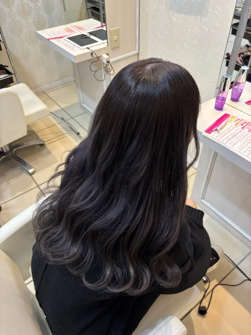 ロング カラー ヘアカラー たかはし ここあのヘアスタイル