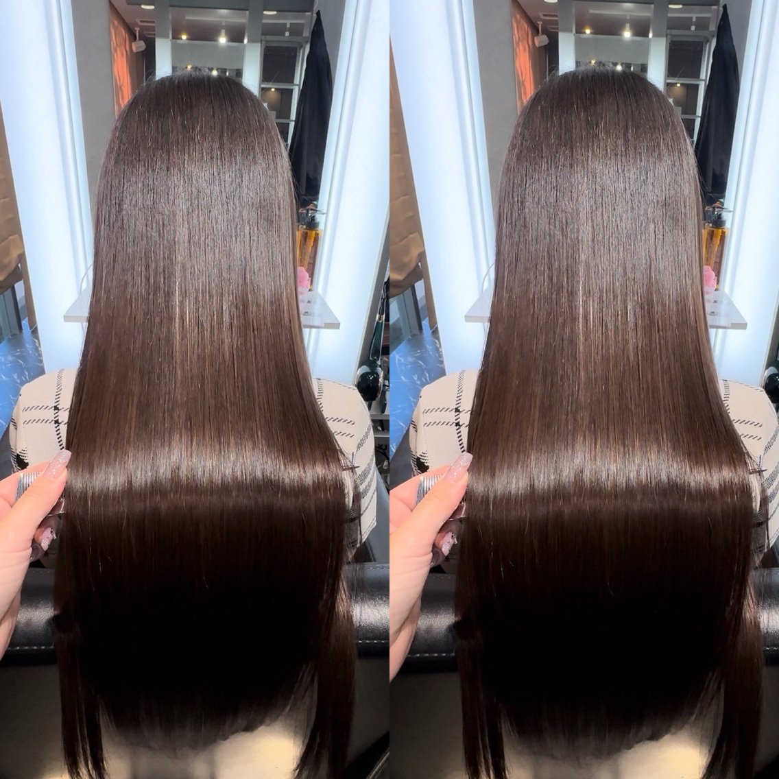 ロング カット ヘアカラー トリートメント 福西 司のヘアスタイル