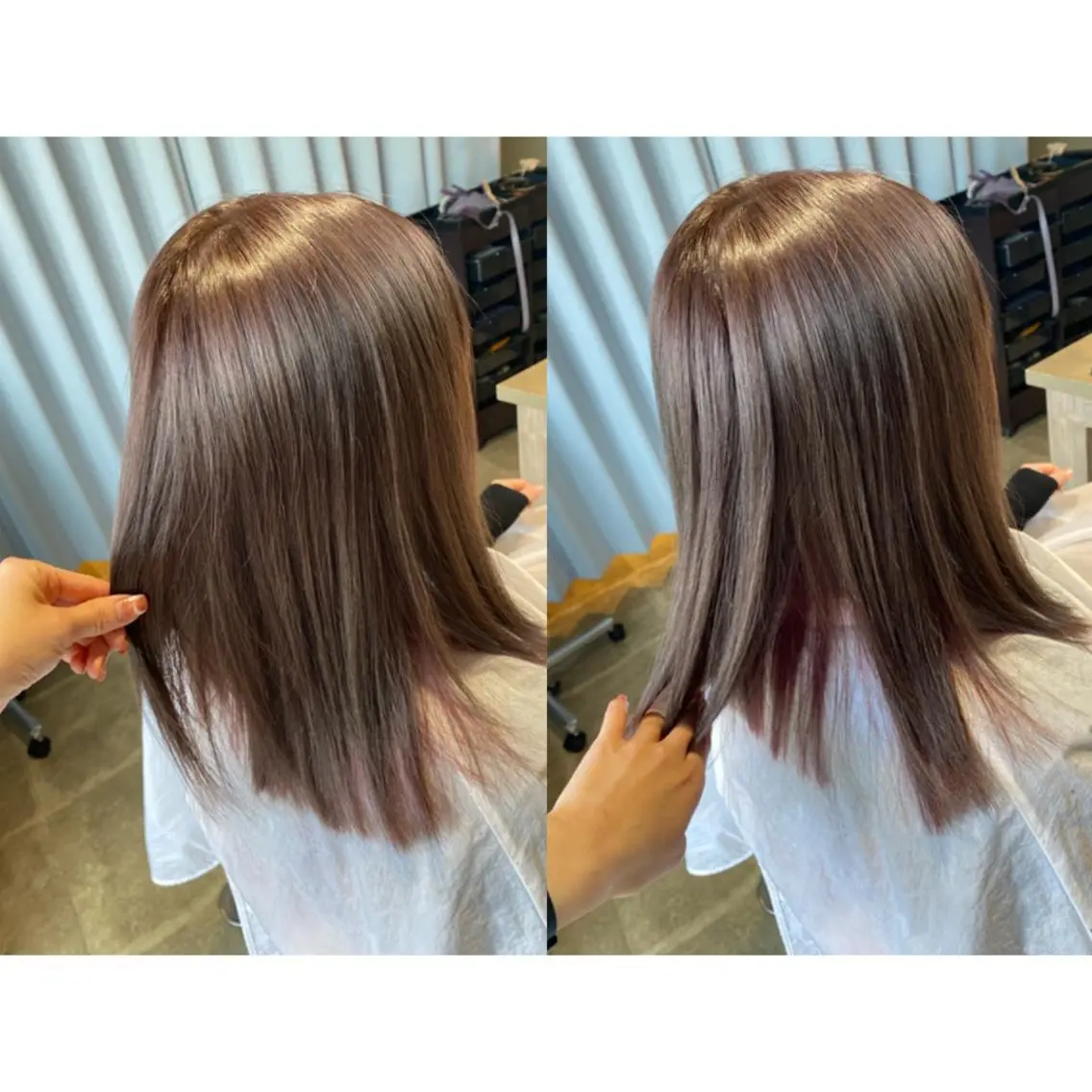 カラー ベージュカラー ブリーチ ラベンダーカラー カット ヘアカラー トリートメント 🩵盛れる顔周りヘア EMI🩵のヘアスタイル