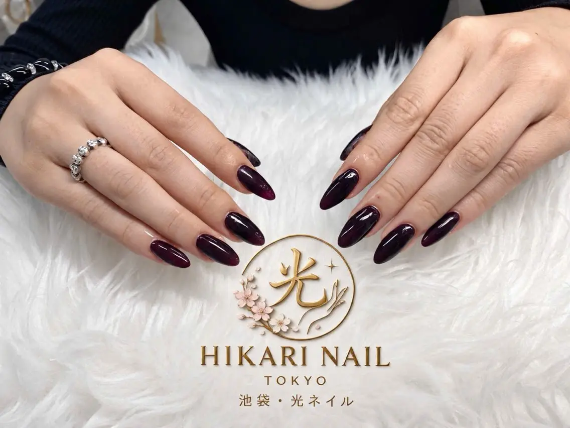 ネイル チークネイル 長さ出し フレンチネイル ガーリー ハート ハンドネイル HikariNail Ikebukuroのネイルデザイン